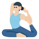 Yoga-Übung Illustration: sitzende Dehnpose zur Förderung von Flexibilität, Balance und Meditation